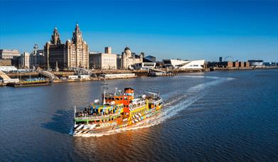 Dazzle Ferry on the River Mersey